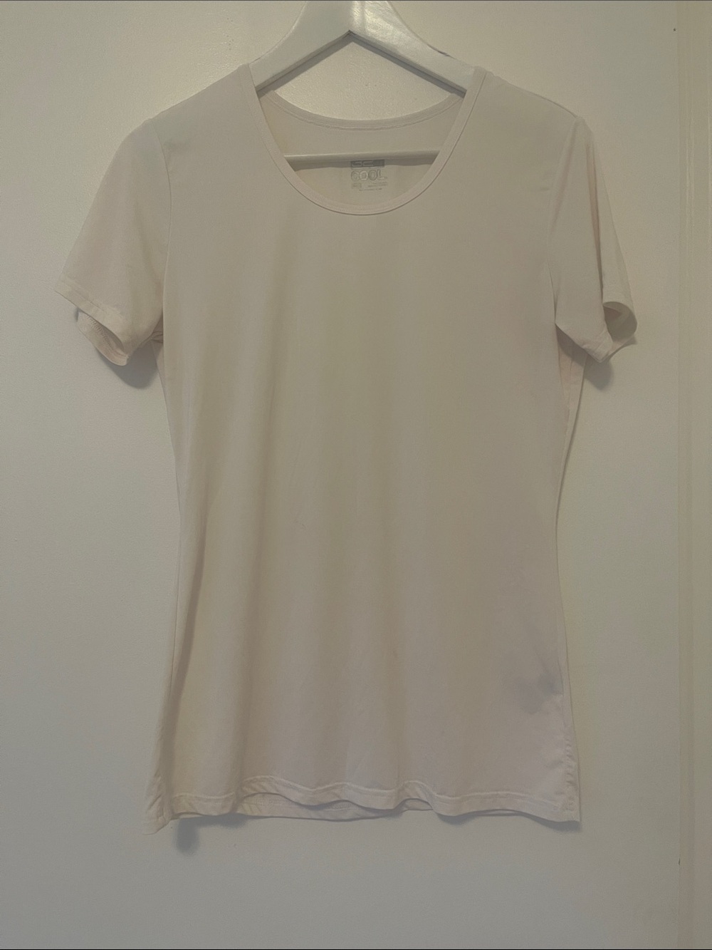 Classic Crew Neck Short Sleeve Top in Cream